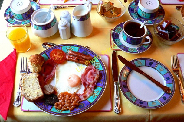 Photo 6"x4" Full Irish breakfast at Gort na Mona B&B Ardara c2005