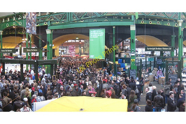 Photo 6"x4" Borough Market on a busy Saturday London c2009