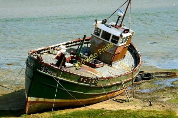 Photo 6"x4" Fishing boat at Cruit Island near bridge Kincaslough c2005