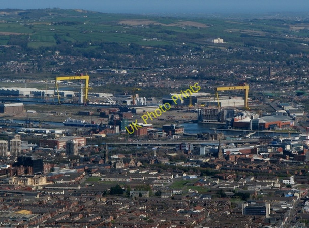 Photo 6"x4" Belfast docks from Black Mountain Belfast c2009