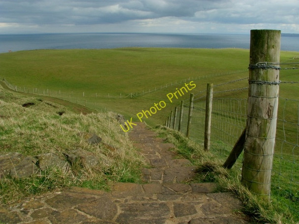 Photo 6"x4" North Antrim Cliff Path near Benbane Head Dunseverick c2009