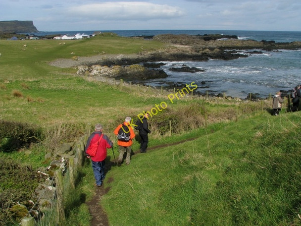 Photo 6"x4" Approaching Dunseverick harbour Dunseverick c2009