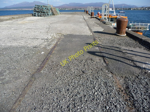 Photo 6"x4" Rails on the pier at Corry Corry\/NG6424 c2009