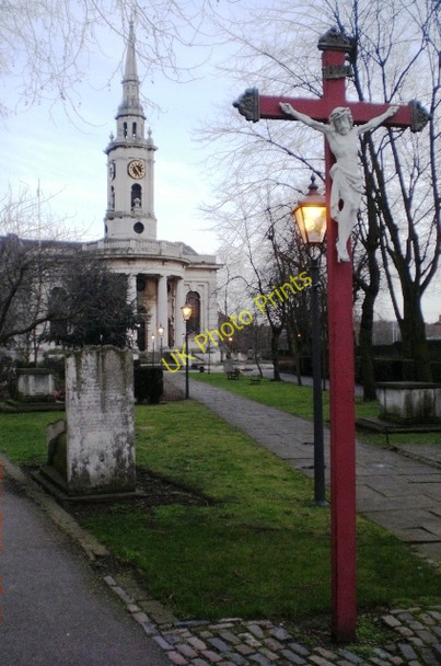 Photo 6"x4" St Paul's Church at dusk, Deptford Church Street SE8 Deptford\/TQ3677 c2009