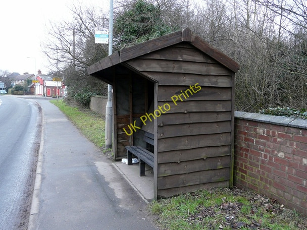 Photo 6"x4" Bus shelter at Yoxall Bond End c2009