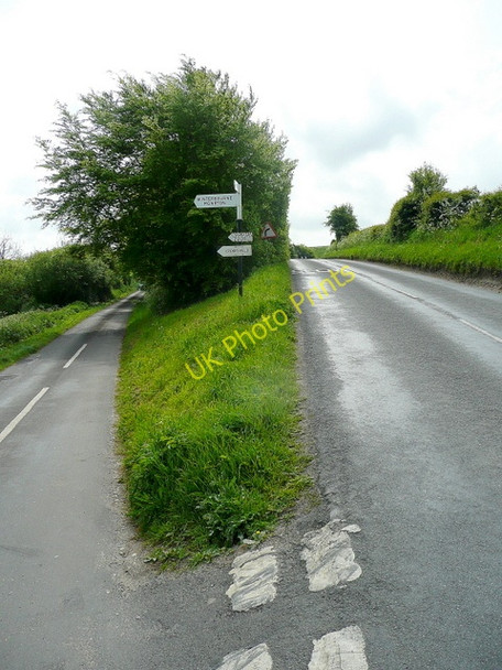 Photo 6"x4" Fork in the road Martinstown or Winterbourne St Martin c2009