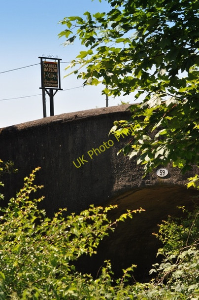 Photo 6"x4" Bridge 59 and pub sign Alvecote c2009