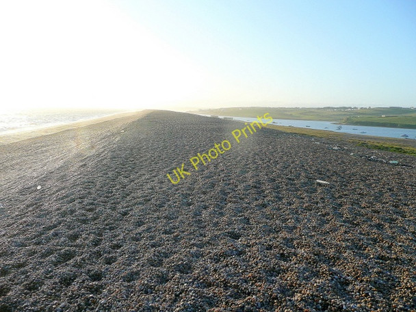 Photo 6"x4" Chesil Beach, towards sunset Wyke Regis c2009