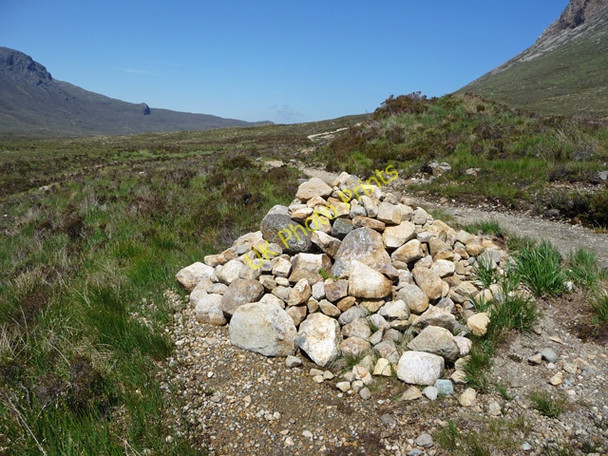 Photo 6"x4" Cairn on the path from Camasunary to Sligachan Marsco c2009