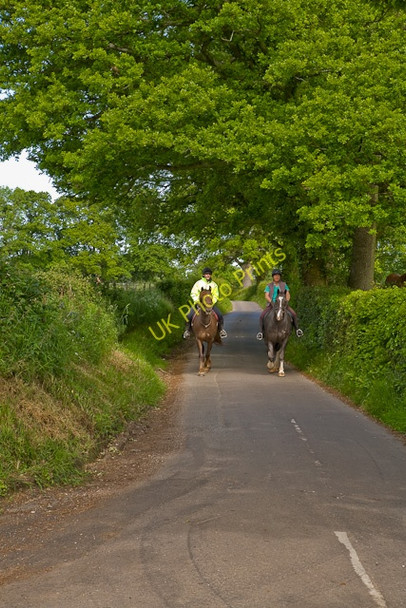 Photo 6"x4" Horse Riders on Stapleford Lane Durley\/SU5116 c2009