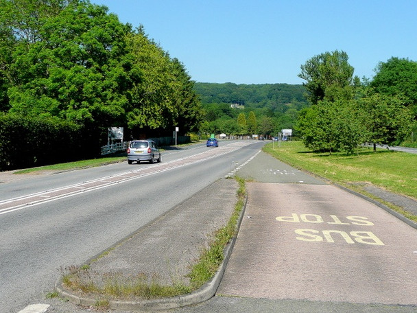 Photo 6"x4" Bus stop at the A3052\/B3176 junction Sidmouth c2009