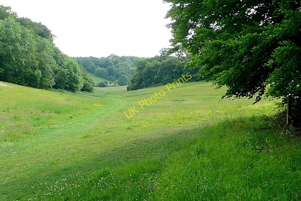 Photo 6"x4" Descent towards Ashampstead Ashampstead Green c2009