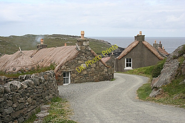 Photo 6"x4" Na Gearranan Blackhouse Village c2009