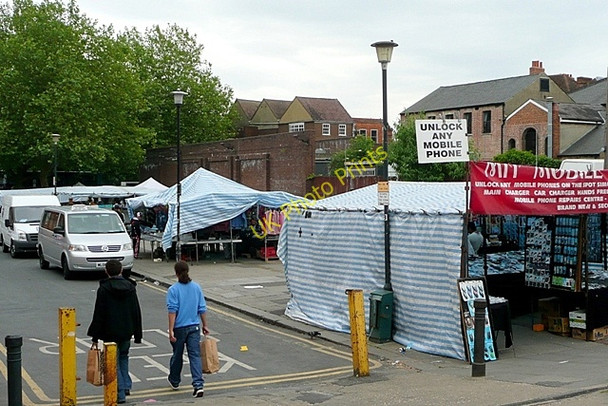 Photo 6"x4" Hosier Street market Reading c2009