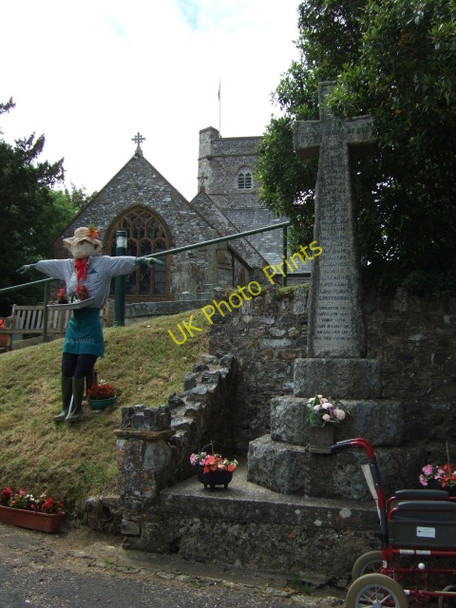 Photo 6"x4" War memorial at the entrance to Luppitt Church Luppitt c2009
