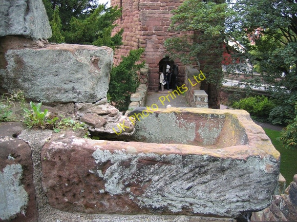 Photo 6"x4" Stone Trough on the Water Tower Spur Wall Chester c2007