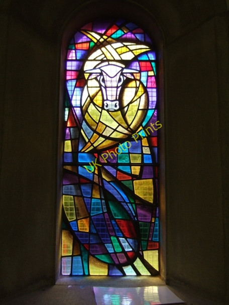 Photo 6"x4" Stained glass window at St Sidwell's Exeter c2009