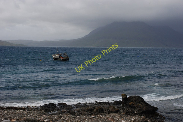 Photo 6"x4" Boat at anchor on Loch Scavaig Elgol c2009