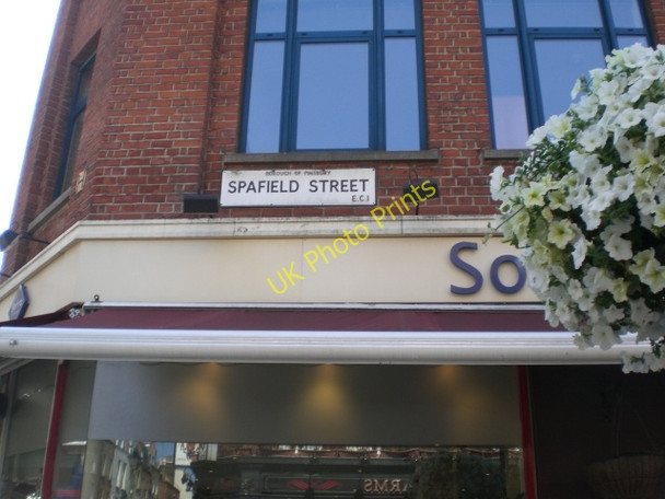 Photo 6"x4" Street sign, Spafield Street EC1 London c2009