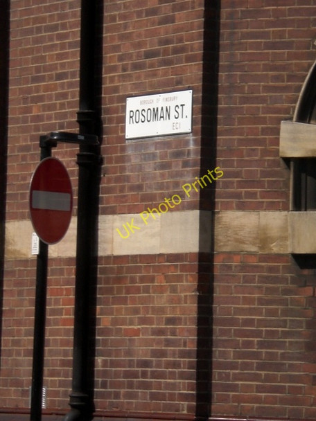 Photo 6"x4" Street sign, Rosoman Street EC1 London c2009