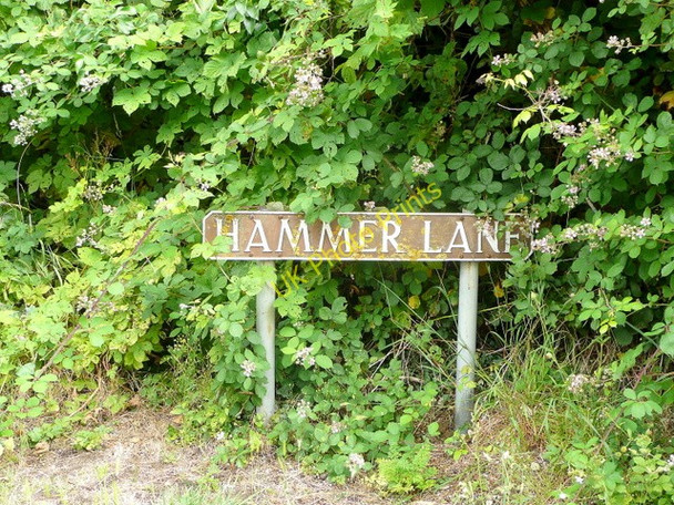 Photo 6"x4" Hammer Lane sign Warborough c2009