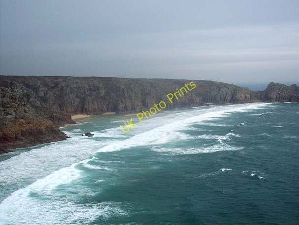 Photo 6"x4" Stormy seas at Porthcurno Porthcurno c2005