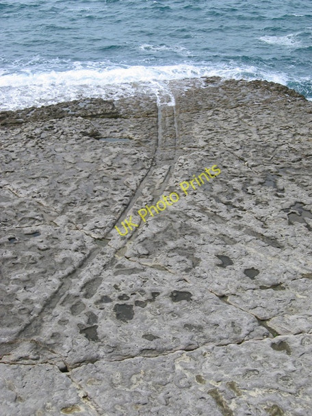 Photo 6"x4" Cart tracks at Dancing Ledge Langton Matravers c2009