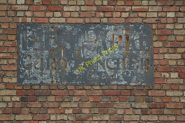 Photo 6"x4" Sign on Bridge Mills Long Eaton c2009