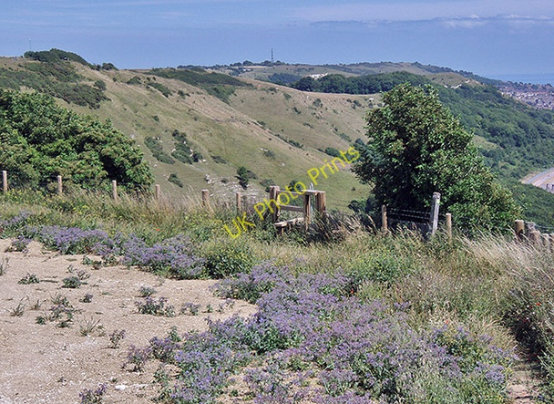 Photo 6"x4" Looking east along the North Downs towards Dover Folkestone c2009