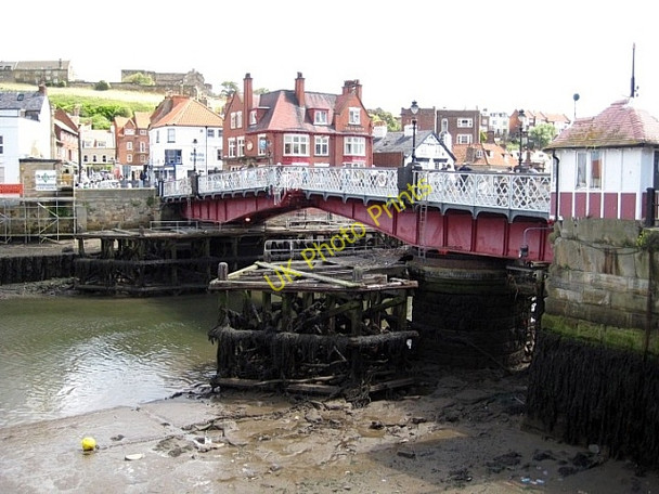 Photo 6"x4" Whitby swingbridge Whitby\/NZ8910 c2008