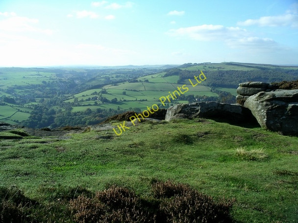 Photo 6"x4" On top of Curbar Edge Calver Sough c2007