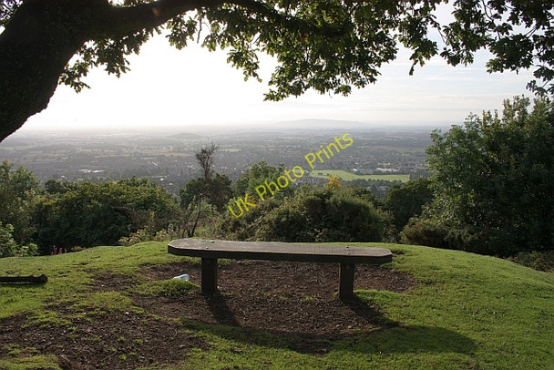 Photo 6"x4" Bench on St. Ann's Knoll Great Malvern c2009
