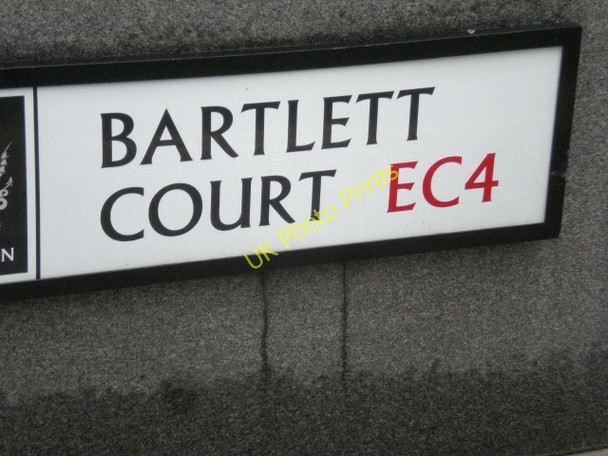 Photo 6"x4" Street sign, Bartlett Court EC4 London c2009