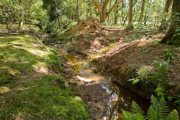 Photo 6"x4" Warwickslade Cutting: the new stream takes shape (start of sequence) Bank\/SU2807 c2009