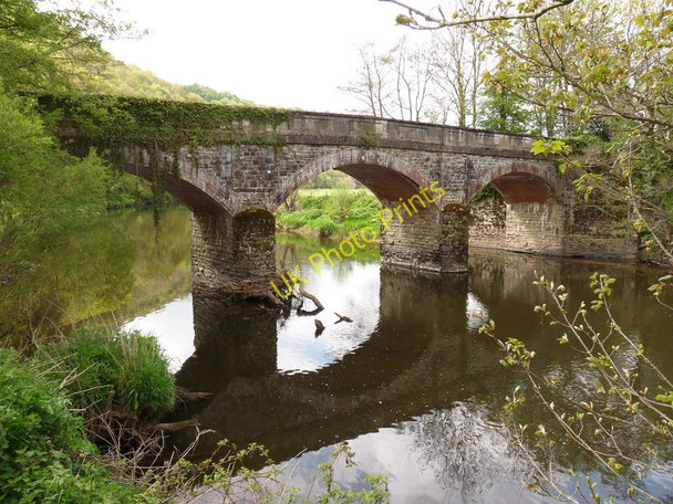 Photo 6"x4" Kingford Bridge on the river Taw as seen from upstream Kingford\/SS6219 c2010