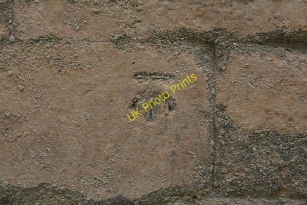 Photo 6"x4" Cut Bench Mark (close-up) Knaresborough c2010