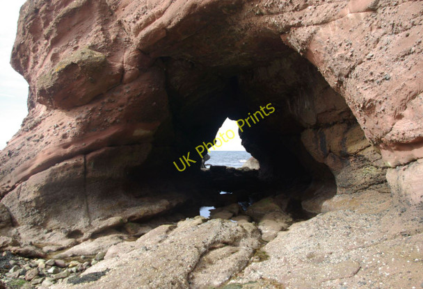 Photo 6"x4" Natural arch - Aberdour Beach New Aberdour c2010 P1