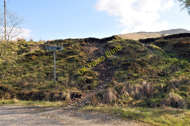 Photo 6"x4" Sign marking the path to Glen Finglas Balquhidder c2010