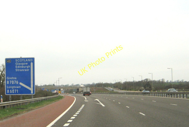 Photo 6"x4" Junction 45 on the M6 Old Graitney c2010