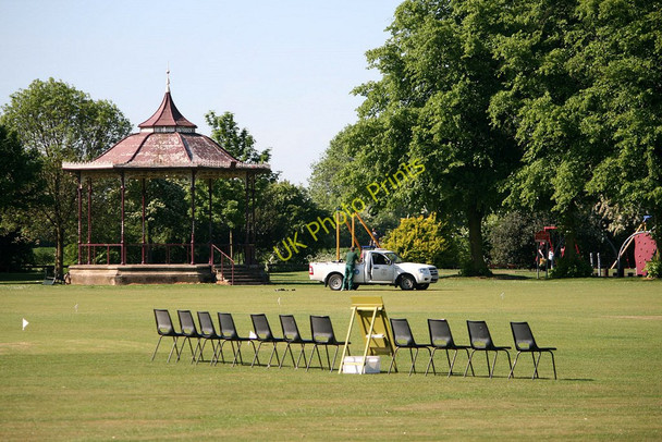 Photo 6"x4" Chairs waiting for the spectators Long Eaton c2010