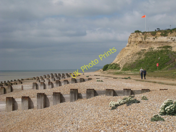Photo 6"x4" Beach Groynes at Glyne Gap Pebsham c2010