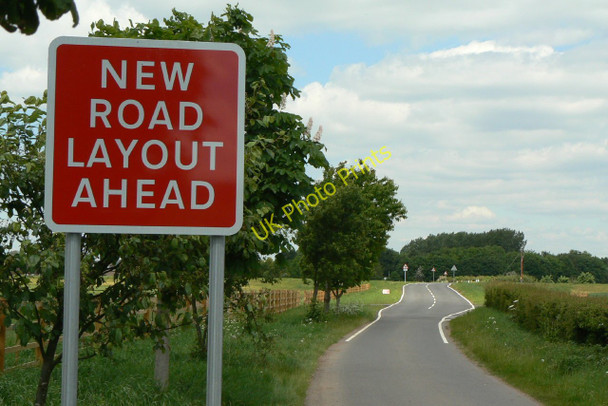Photo 6"x4" New Road Layout Ahead Barton in Fabis c2010