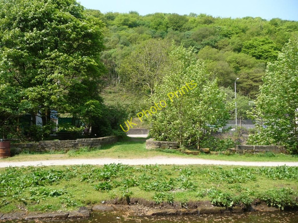 Photo 6"x4" Little bridge across the River Calder Todmorden c2010
