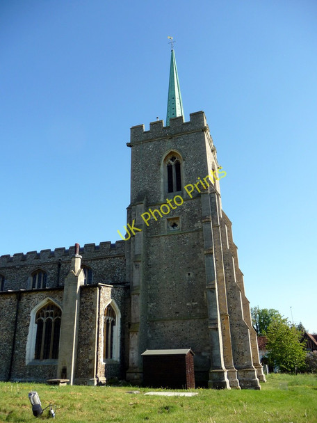 Photo 6"x4" Tower and Spire, St Mary the Virgin, Braughing Green End\/TL3925 c2010