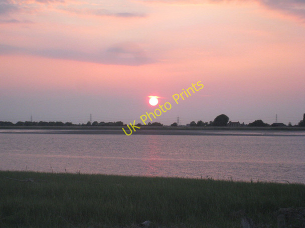 Photo 6"x4" Faxfleet from across the Humber near sunset Faxfleet c2010