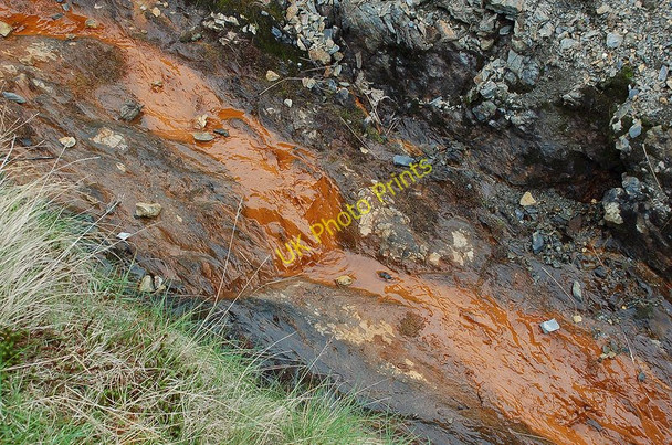 Photo 6"x4" Iron-stained bed of Spa Well Burn Auchencat Burn c2010