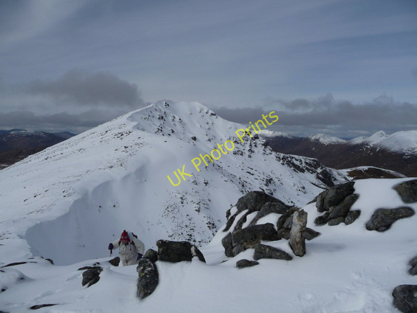 Photo 6"x4" Approaching Creag Coire na Fiar Bhealach Garth Choire M\u00f2r c2010