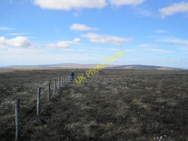 Photo 6"x4" Moorland and Border Fence Broad Mea c2010