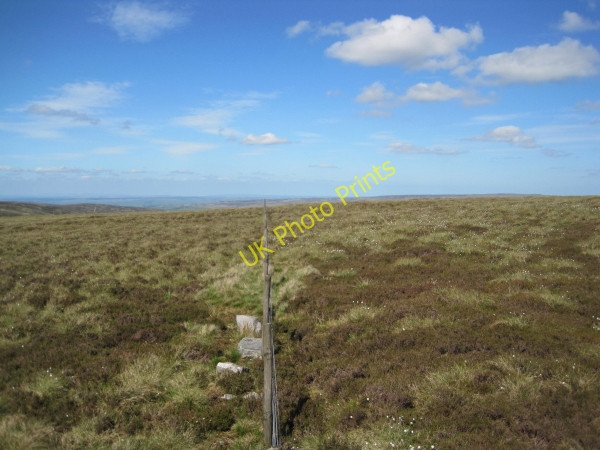 Photo 6"x4" Moorland and Fence, Broad Mea Broad Mea c2010