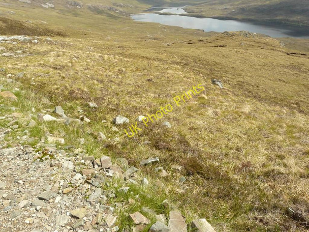 Photo 6"x4" Hillside above Loch an Leathiad Bhuain Loch an Leathaid Bhuain c2010